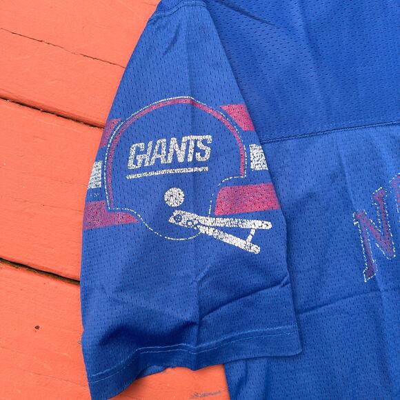True Vintage New York Giants 80s Champion Jersey NFL USA Made Football L Blue - Picture 6 of 12